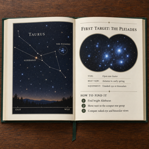Show the sample page of A Beginner’s Atlas of Stars.